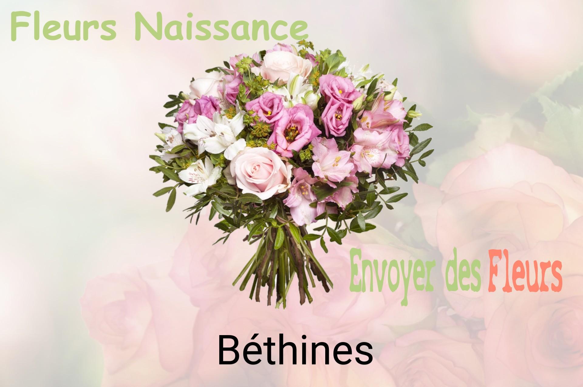 Bouquet de fleurs de naissance livré à Béthines
